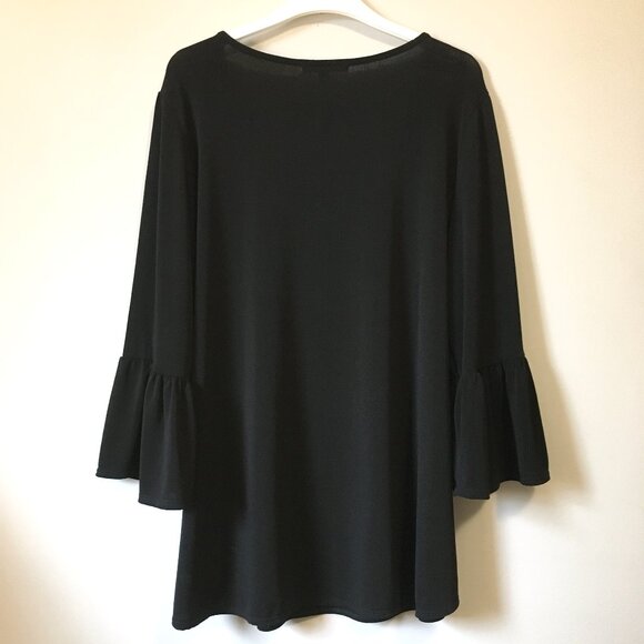 Green Envelope USA Made Witchy Black Bell Sleeve Top - Picture 2 of 16